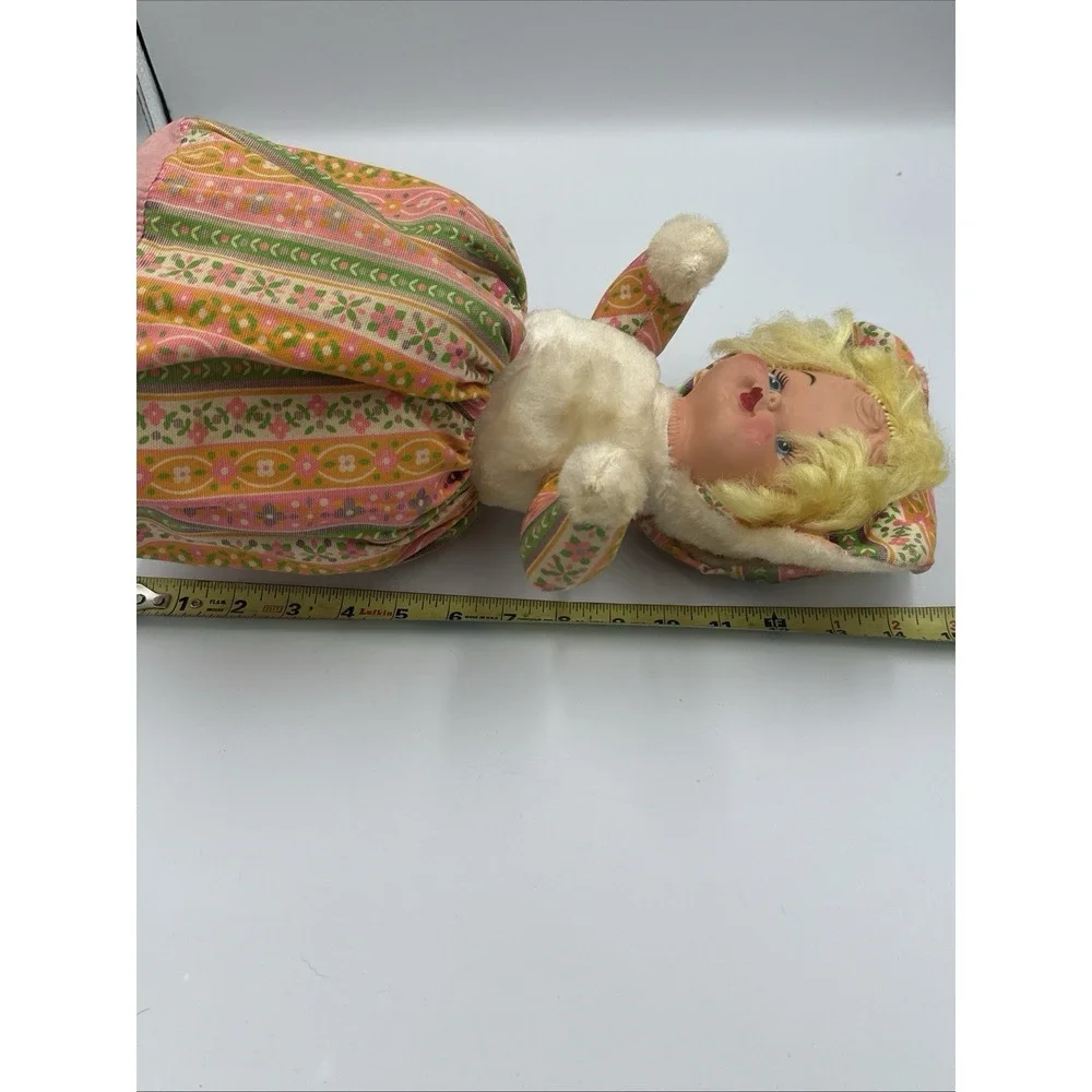 Vintage 1950s Knickerbocker Style Cloth Doll Vinyl Rubber Head Zipper‎ Back USA